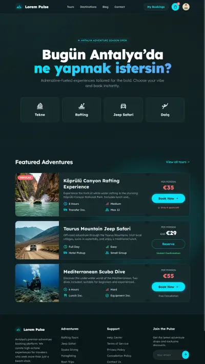 旅游 / 活动 落地页